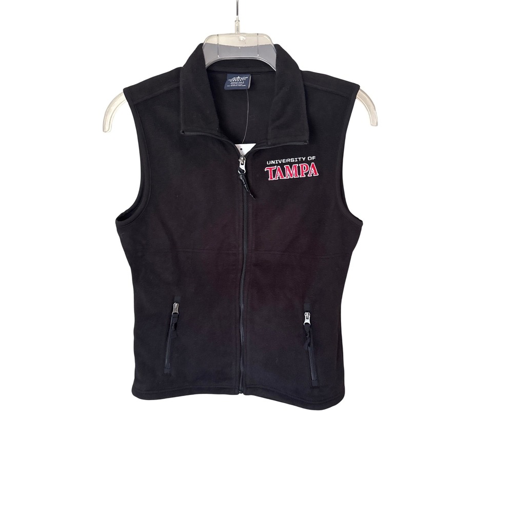 Women's CHARLES RIVER APPAREL University of Tampa FLEECE VEST size S Black